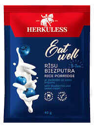 Herkuless rīsu biezputra ar saldo krējumu un mellenēm 35 g